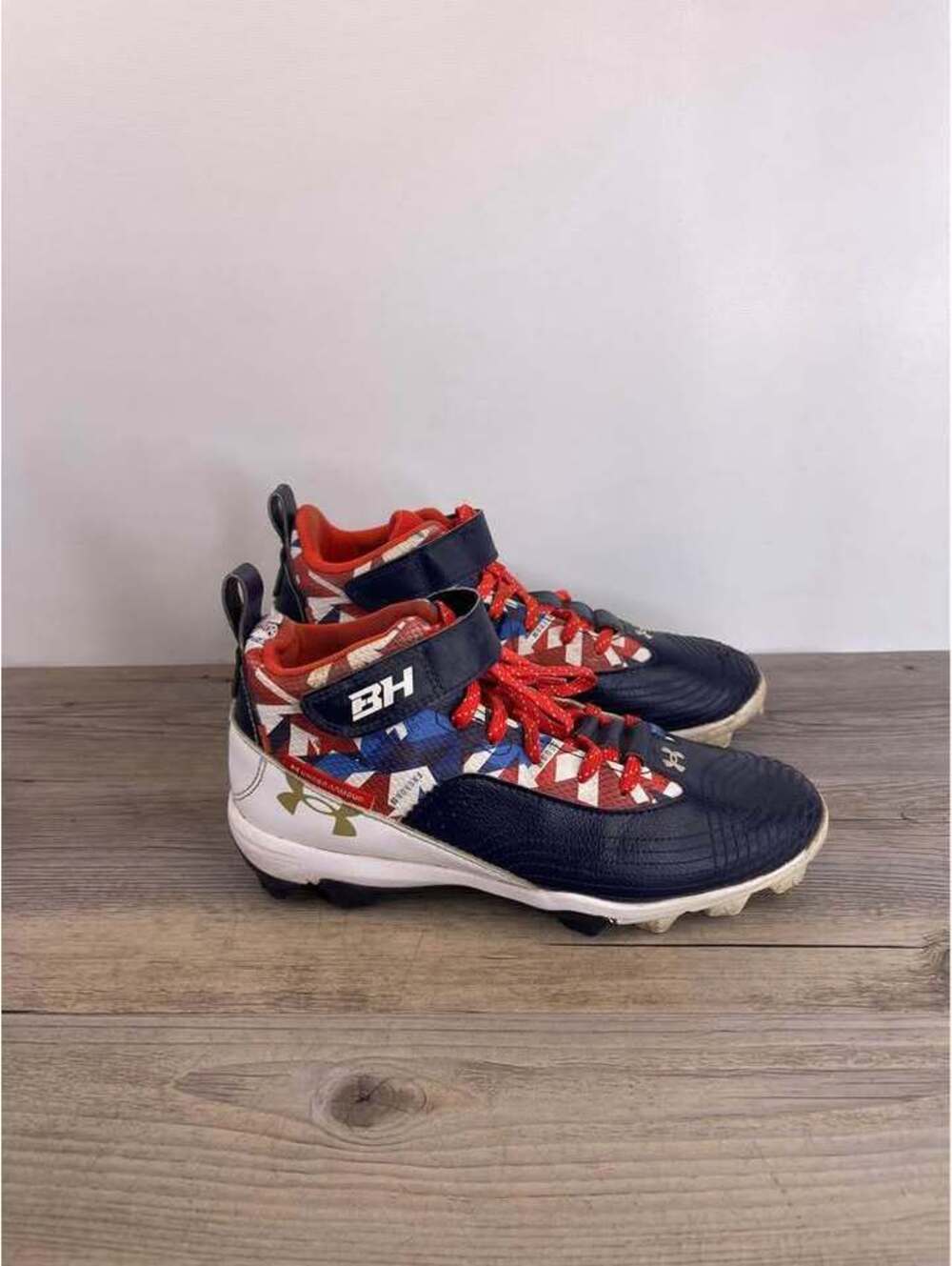 Under Armour Harper 7 Mid RM USA Youth Baseball Cleats 6Y 3025599-400